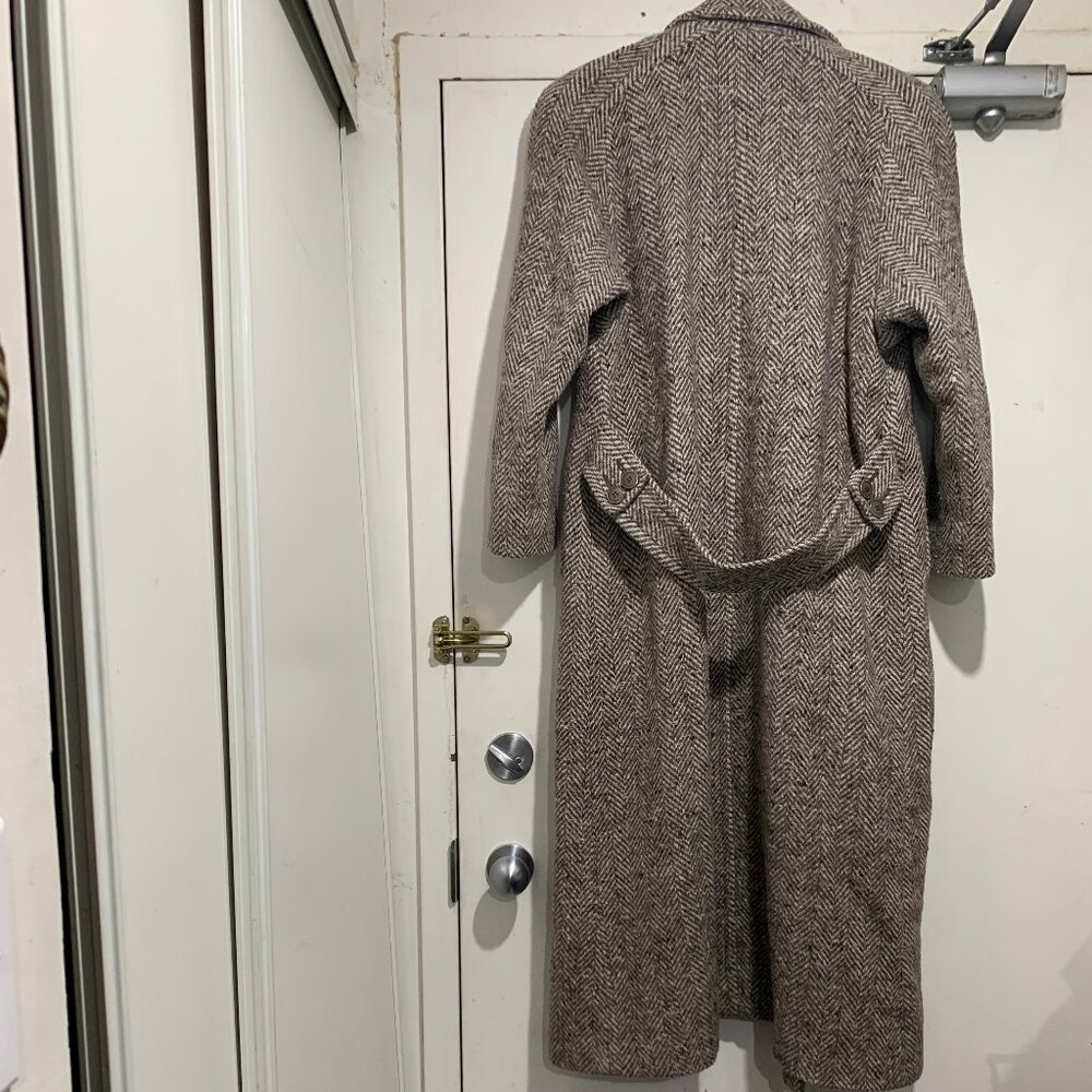 VINTAGE RAFFINATI TWEED DOUBLE BREAST TRENCH COATS SIZE  M/L - Picture 3 of 11
